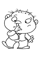 A coloring page of little monsters